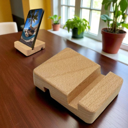 Подставка для телефона Conversation, натуральное дерево (бамбук), 8х6х2см.